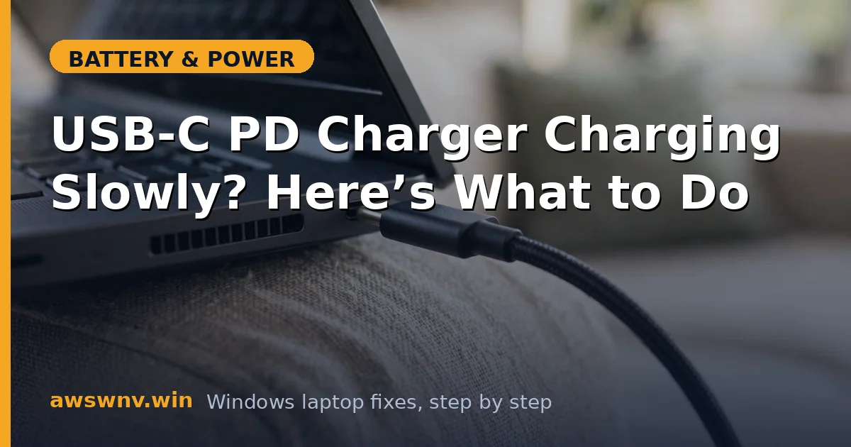 USB-C PD Charger Charging Slowly? Here’s What to Do