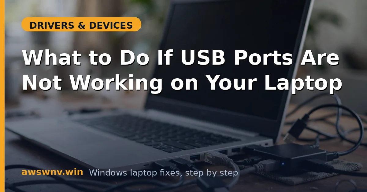 What to Do If USB Ports Are Not Working on Your Laptop