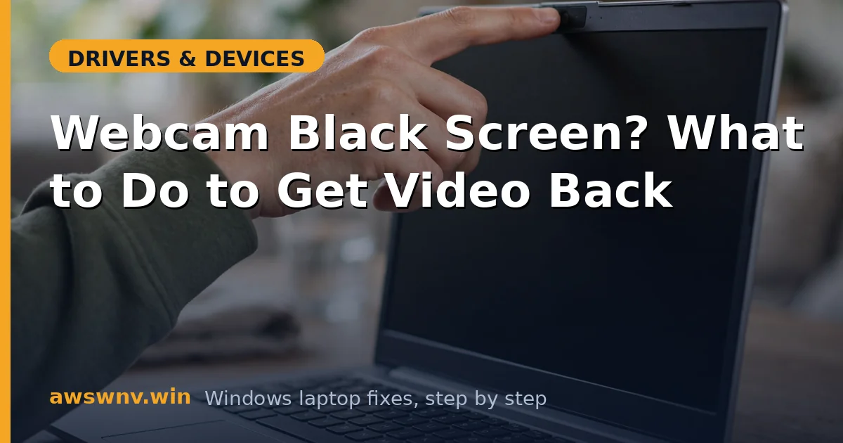 Webcam Black Screen? What to Do to Get Video Back