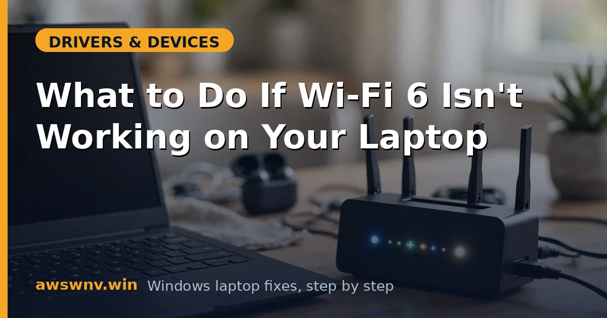 What to Do If Wi-Fi 6 Isn't Working on Your Laptop
