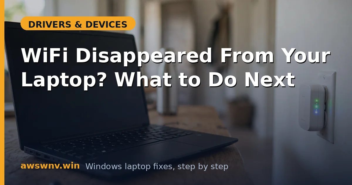WiFi Disappeared From Your Laptop? What to Do Next