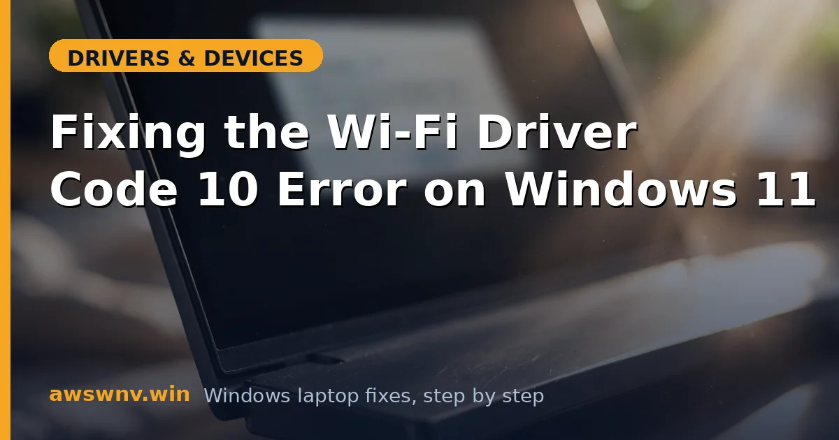 Fixing the Wi-Fi Driver Code 10 Error on Windows 11