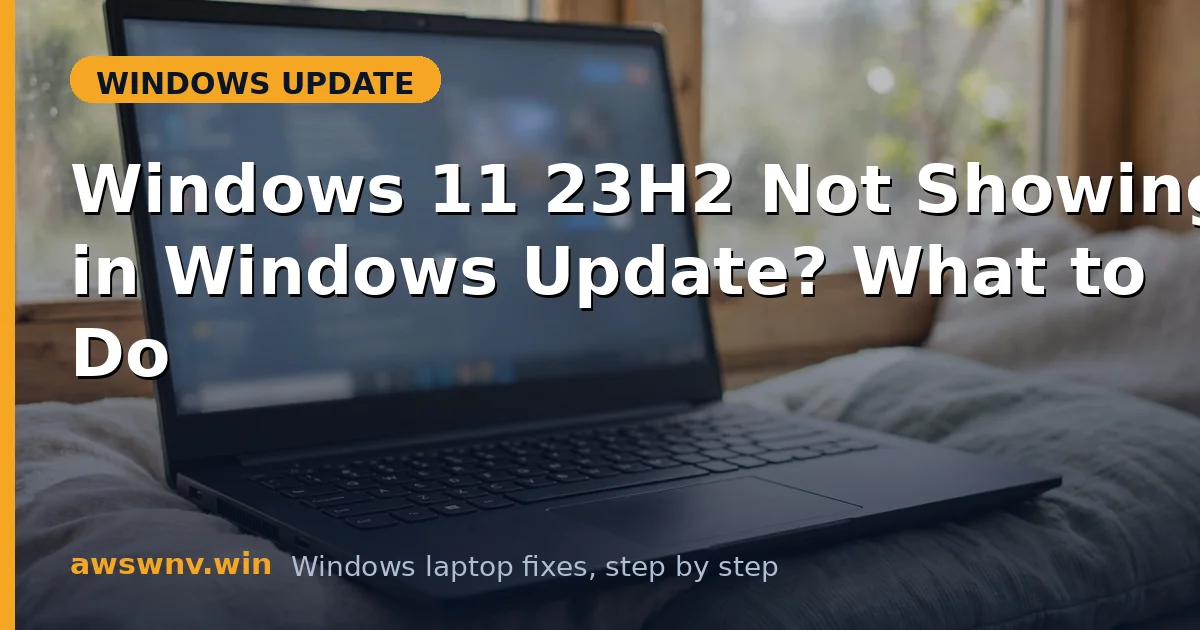 Windows 11 23H2 Not Showing in Windows Update? What to Do