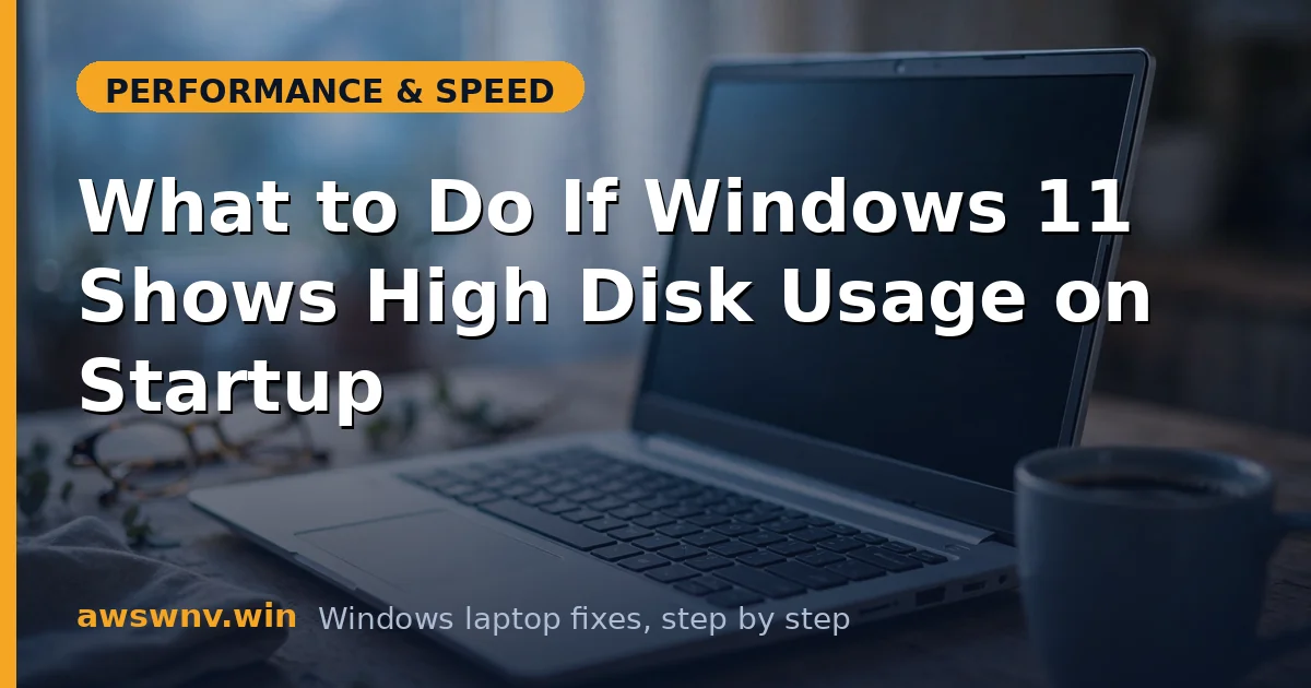 What to Do If Windows 11 Shows High Disk Usage on Startup
