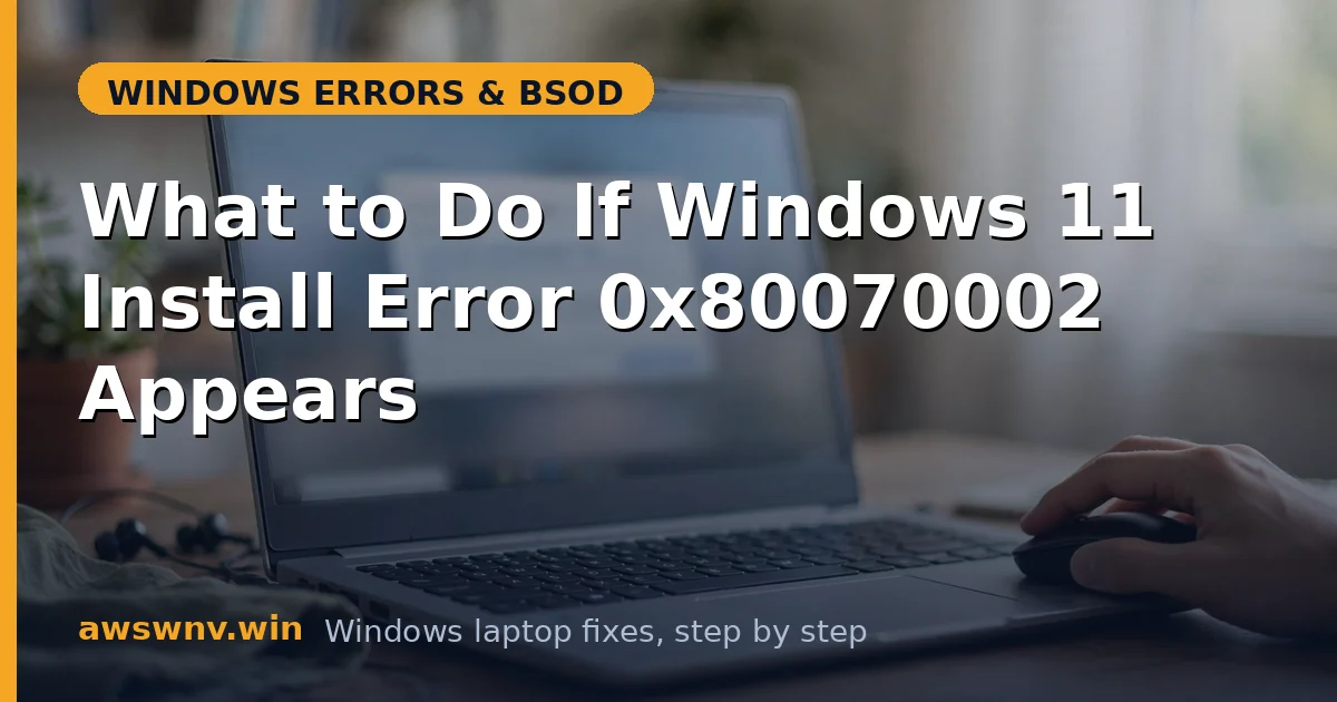 What to Do If Windows 11 Install Error 0x80070002 Appears