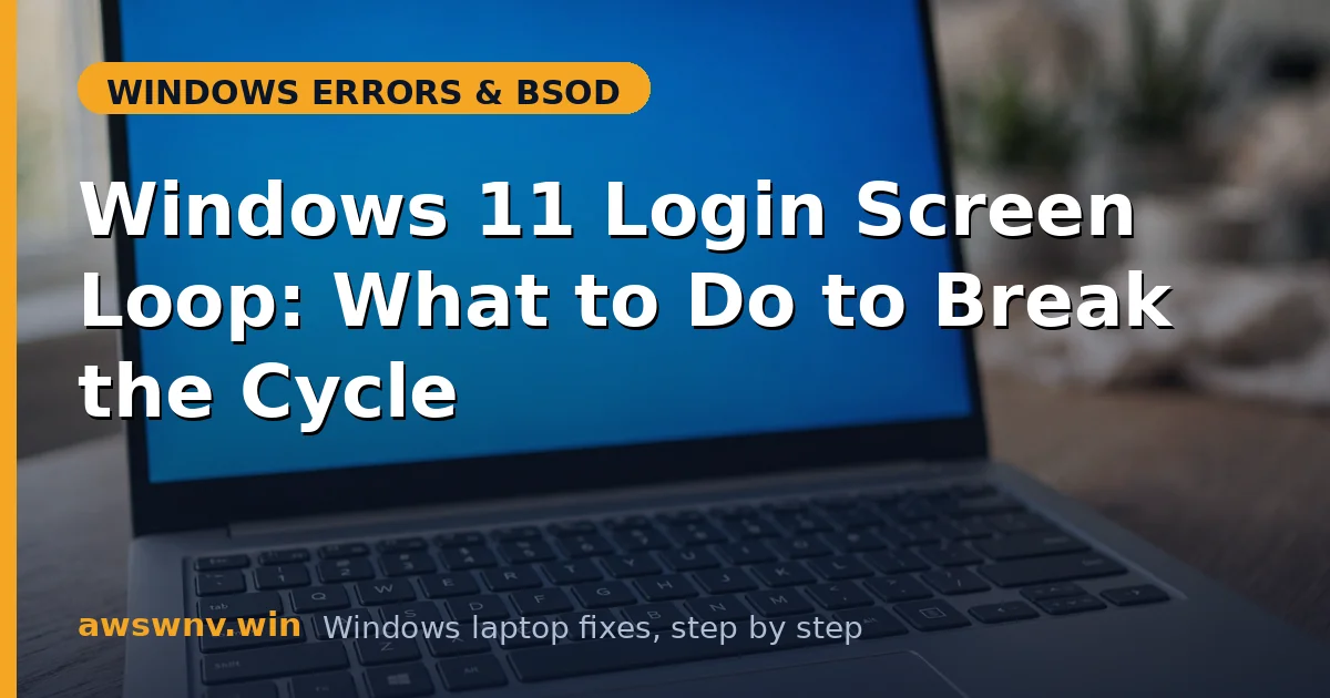 Windows 11 Login Screen Loop: What to Do to Break the Cycle