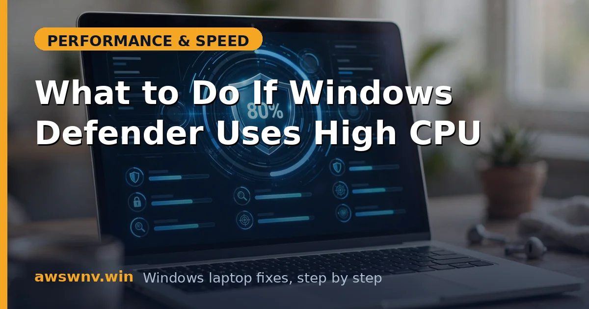 What to Do If Windows Defender Uses High CPU