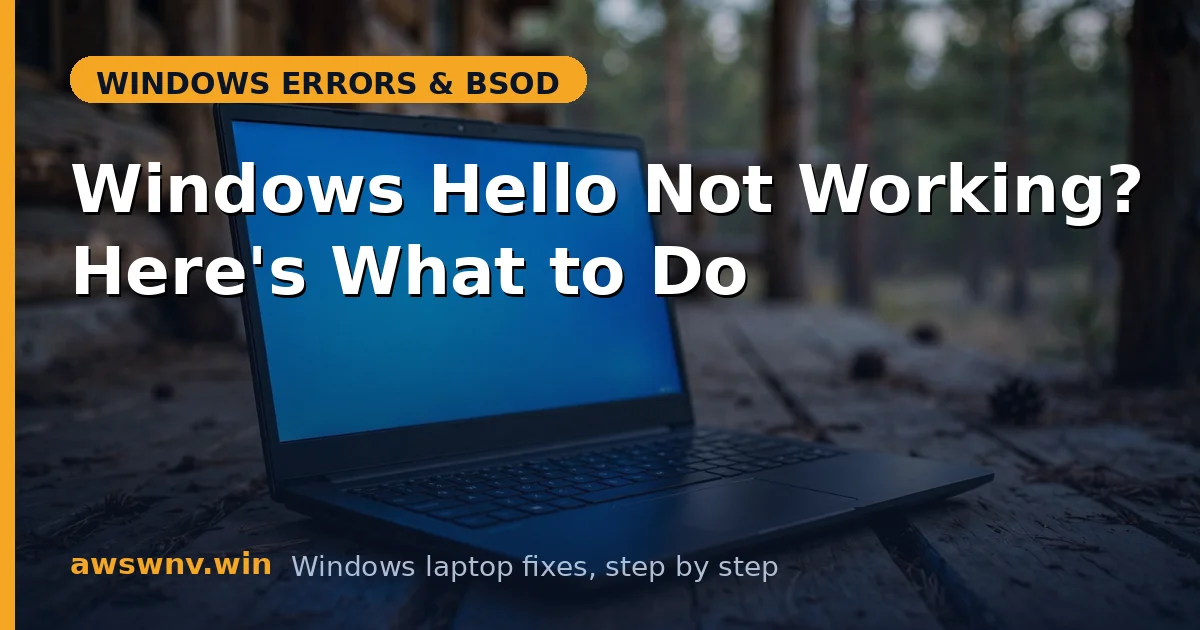 Windows Hello Not Working? Here's What to Do