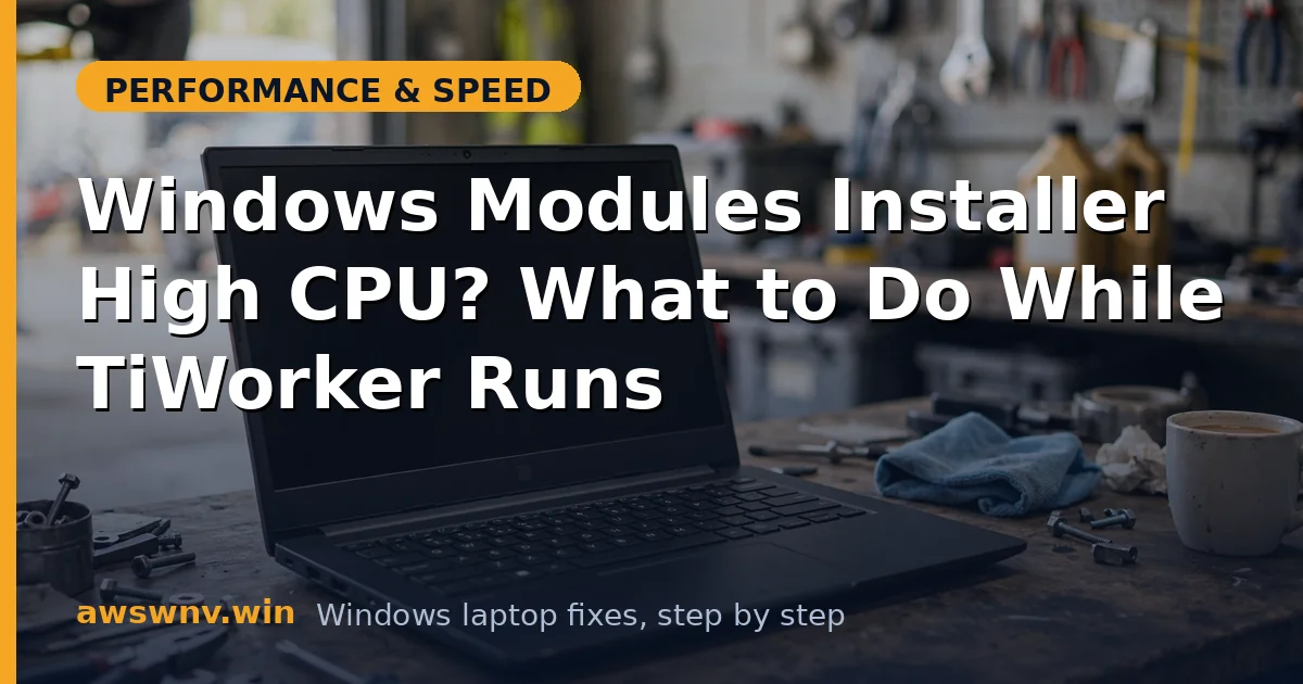 Windows Modules Installer High CPU? What to Do While TiWorker Runs