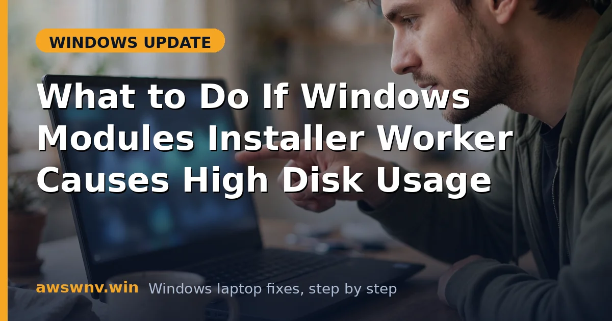 What to Do If Windows Modules Installer Worker Causes High Disk Usage
