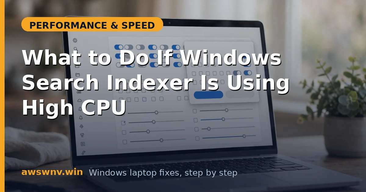 What to Do If Windows Search Indexer Is Using High CPU