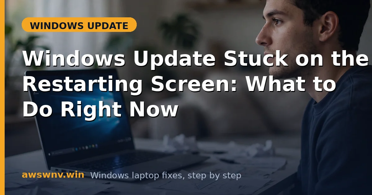 Windows Update Stuck on the Restarting Screen: What to Do Right Now