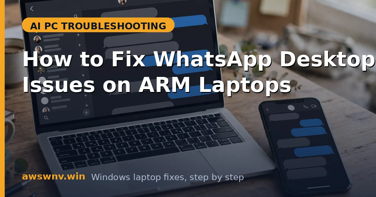 How to Fix WhatsApp Desktop Issues on ARM Laptops