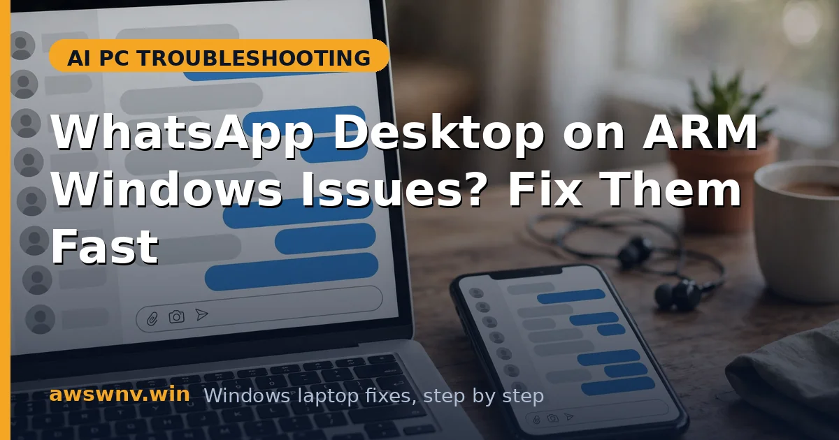 WhatsApp Desktop on ARM Windows Issues? Fix Them Fast