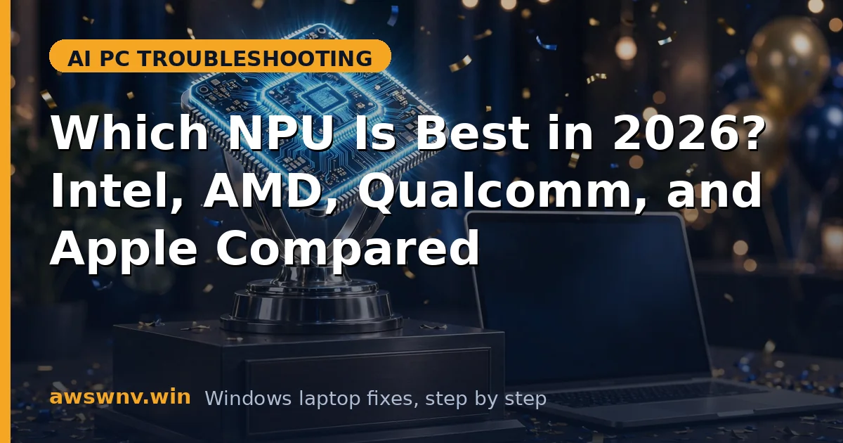 Which NPU Is Best in 2026? Intel, AMD, Qualcomm, and Apple Compared