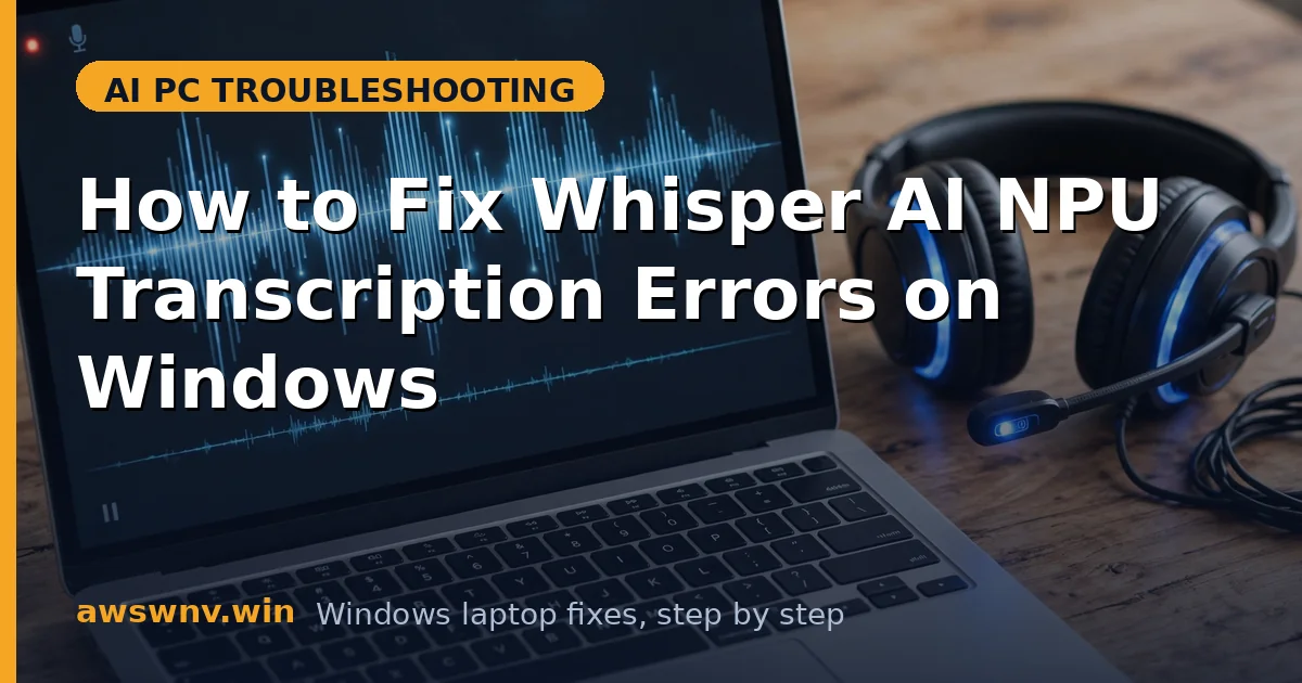 How to Fix Whisper AI NPU Transcription Errors on Windows