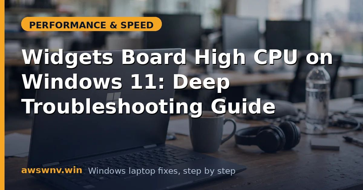Widgets Board High CPU on Windows 11: Deep Troubleshooting Guide