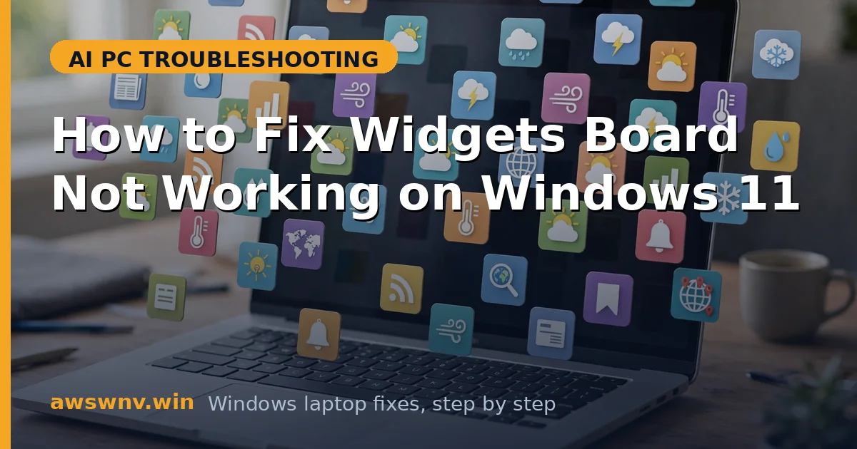 How to Fix Widgets Board Not Working on Windows 11