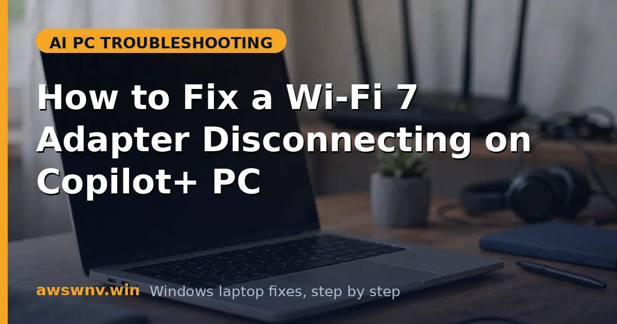 How to Fix a Wi-Fi 7 Adapter Disconnecting on Copilot+ PC