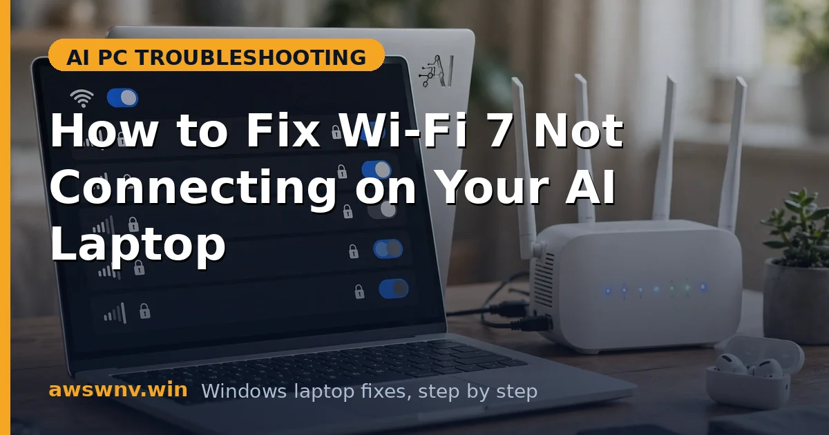 How to Fix Wi-Fi 7 Not Connecting on Your AI Laptop