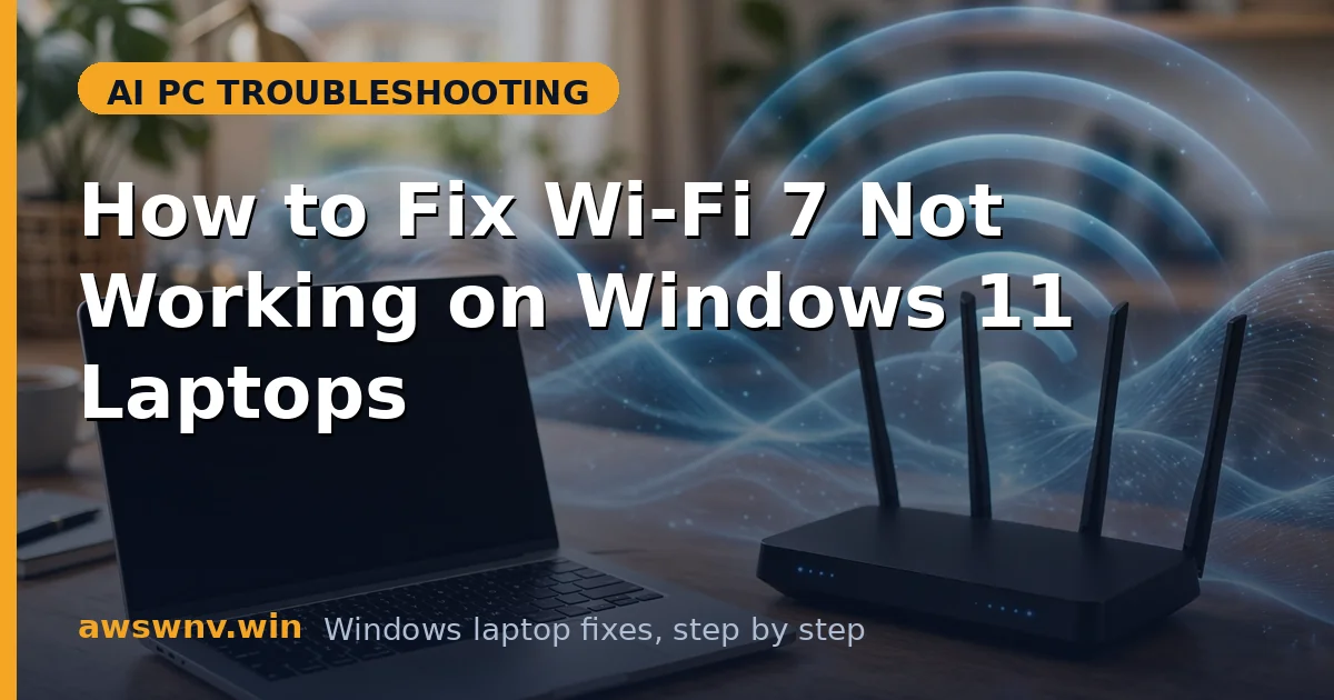 How to Fix Wi-Fi 7 Not Working on Windows 11 Laptops