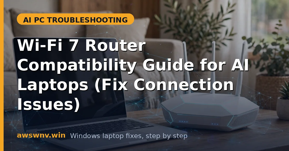 Wi-Fi 7 Router Compatibility Guide for AI Laptops (Fix Connection Issues)