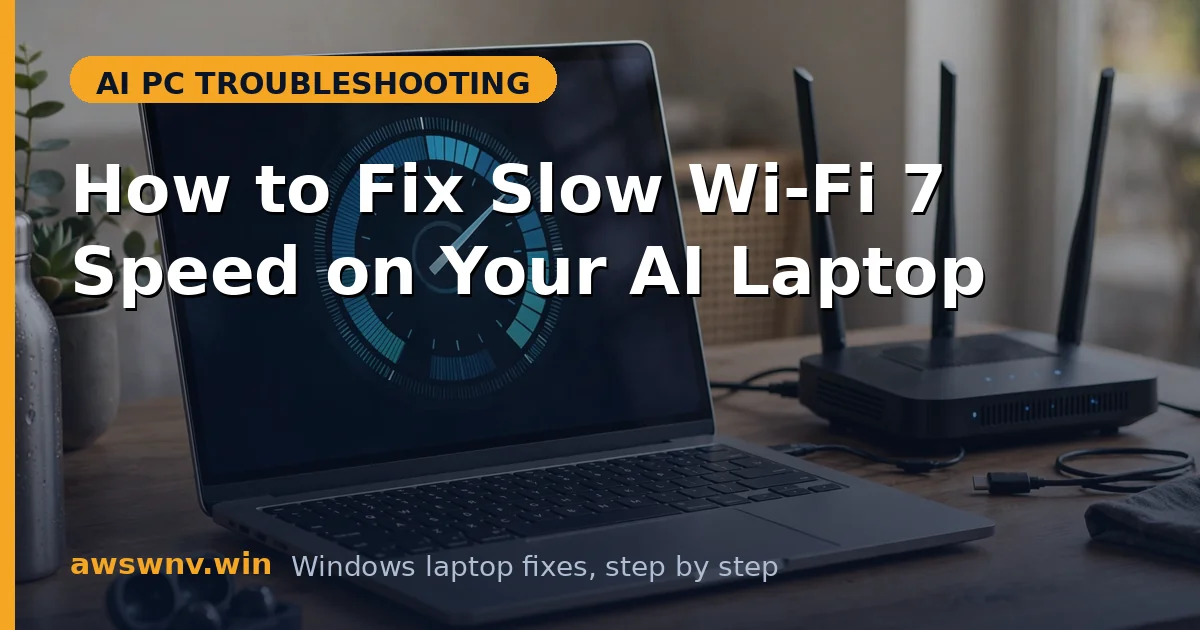 How to Fix Slow Wi-Fi 7 Speed on Your AI Laptop