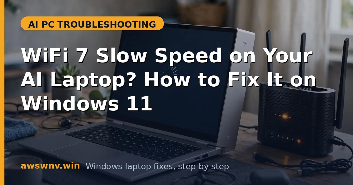 WiFi 7 Slow Speed on Your AI Laptop? How to Fix It on Windows 11