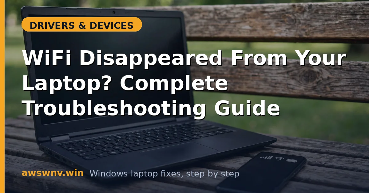WiFi Disappeared From Your Laptop? Complete Troubleshooting Guide
