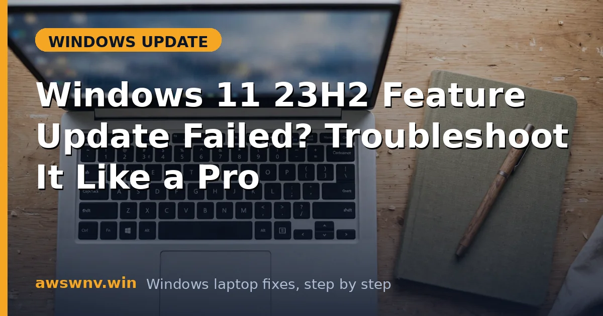 Windows 11 23H2 Feature Update Failed? Troubleshoot It Like a Pro