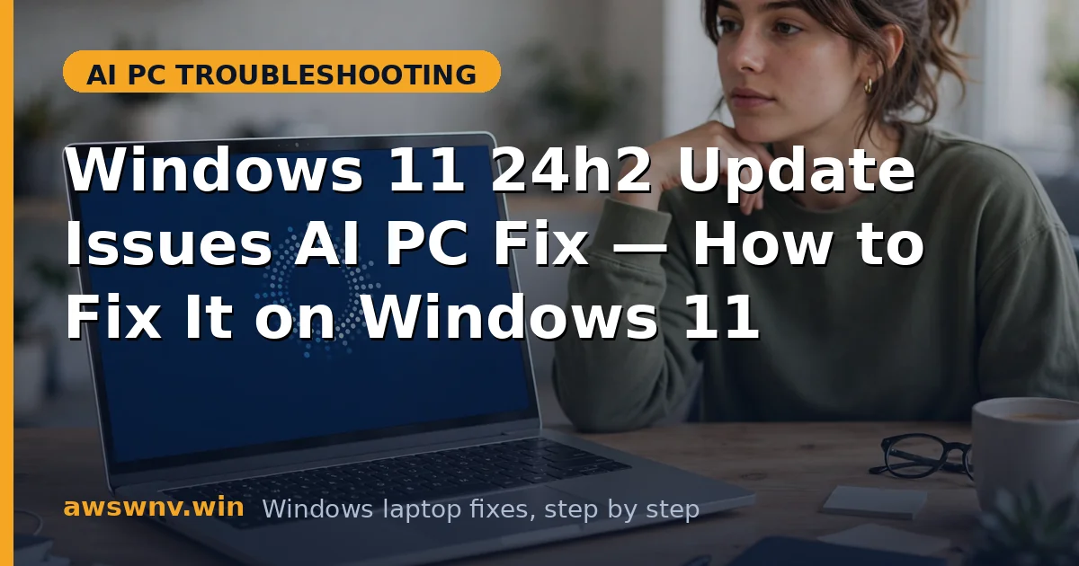 Windows 11 24h2 Update Issues AI PC Fix — How to Fix It on Windows 11