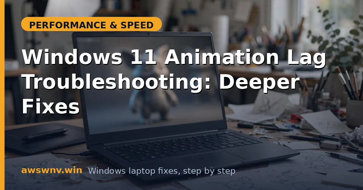 Windows 11 Animation Lag Troubleshooting: Deeper Fixes