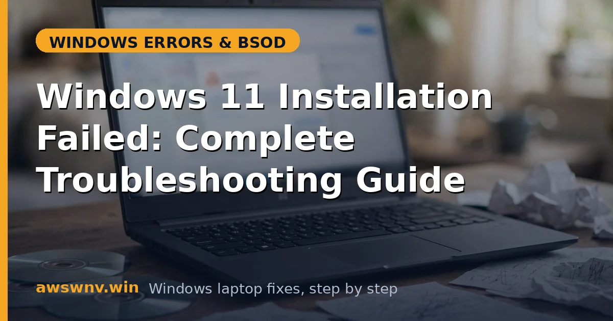 Windows 11 Installation Failed: Complete Troubleshooting Guide