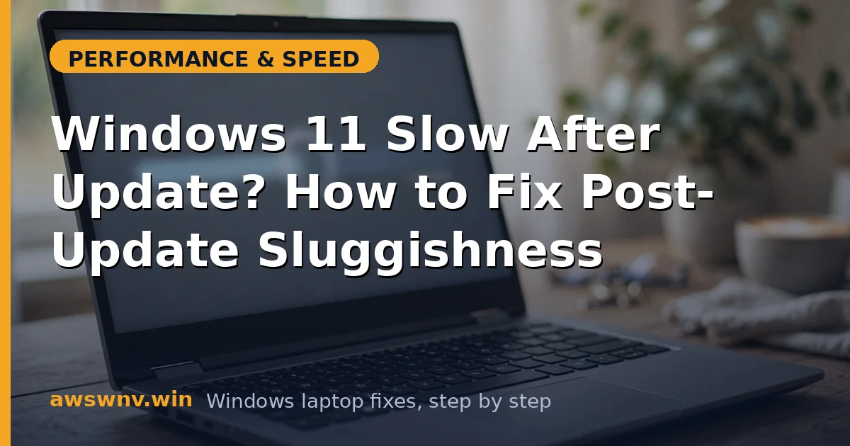 Windows 11 Slow After Update? How to Fix Post-Update Sluggishness