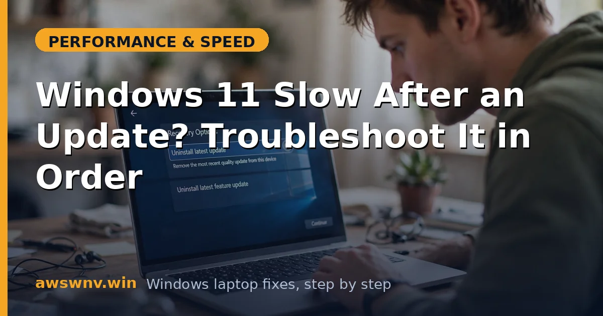 Windows 11 Slow After an Update? Troubleshoot It in Order