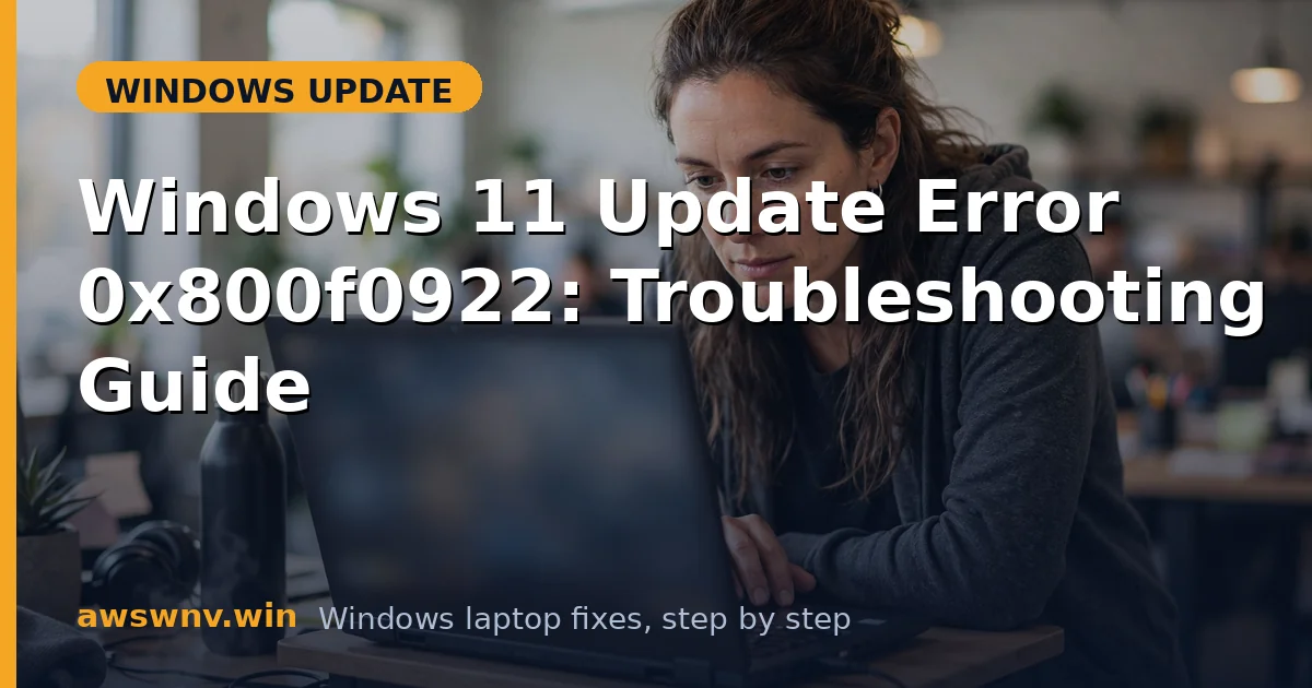 Windows 11 Update Error 0x800f0922: Troubleshooting Guide