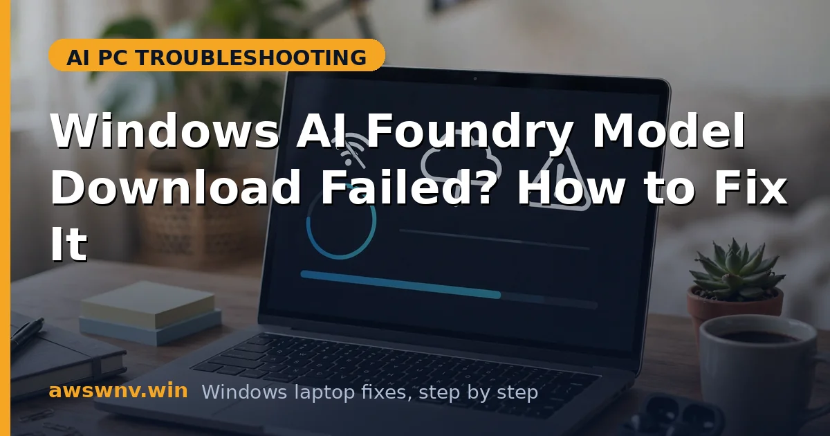 Windows AI Foundry Model Download Failed? How to Fix It