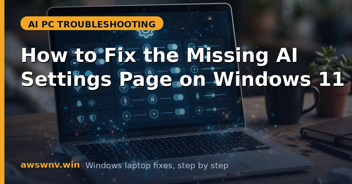 How to Fix the Missing AI Settings Page on Windows 11