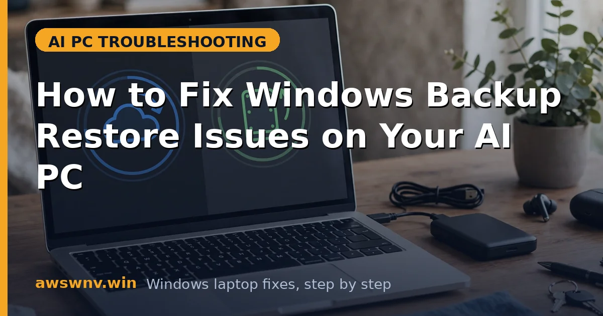 How to Fix Windows Backup Restore Issues on Your AI PC