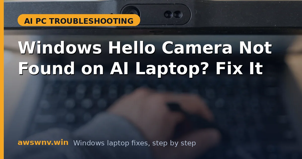 Windows Hello Camera Not Found on AI Laptop? Fix It