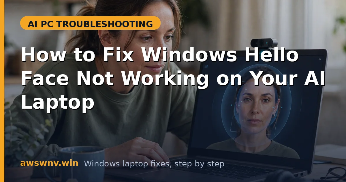 How to Fix Windows Hello Face Not Working on Your AI Laptop