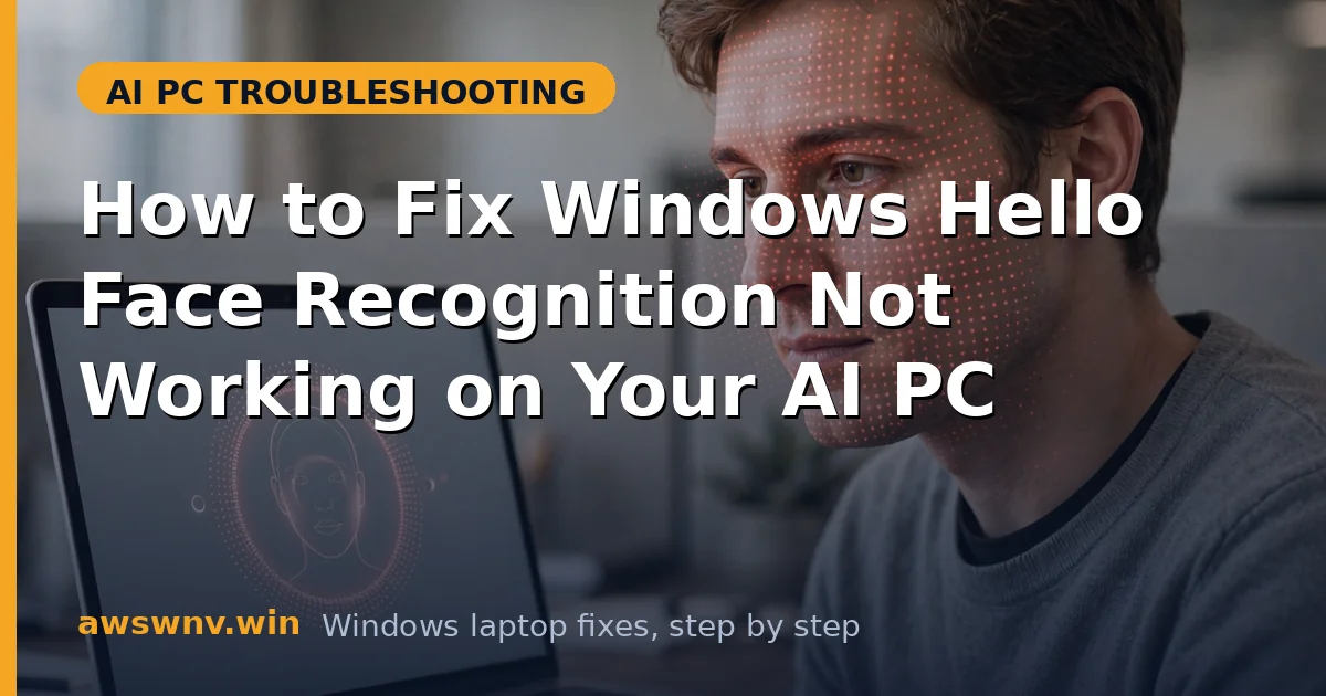 How to Fix Windows Hello Face Recognition Not Working on Your AI PC