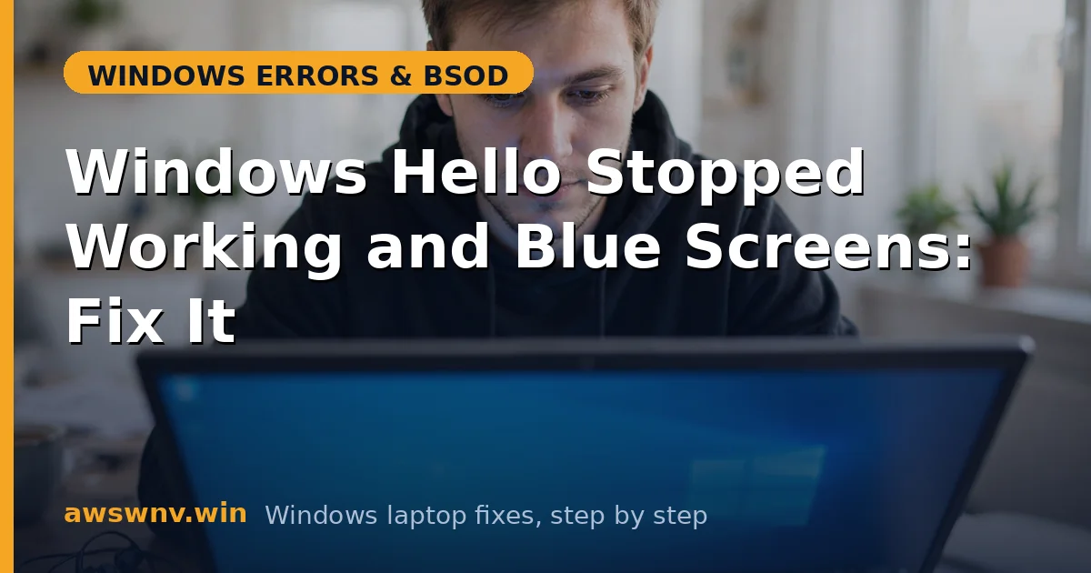 Windows Hello Stopped Working and Blue Screens: Fix It