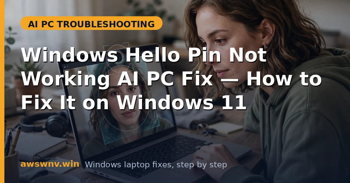 Windows Hello Pin Not Working AI PC Fix — How to Fix It on Windows 11