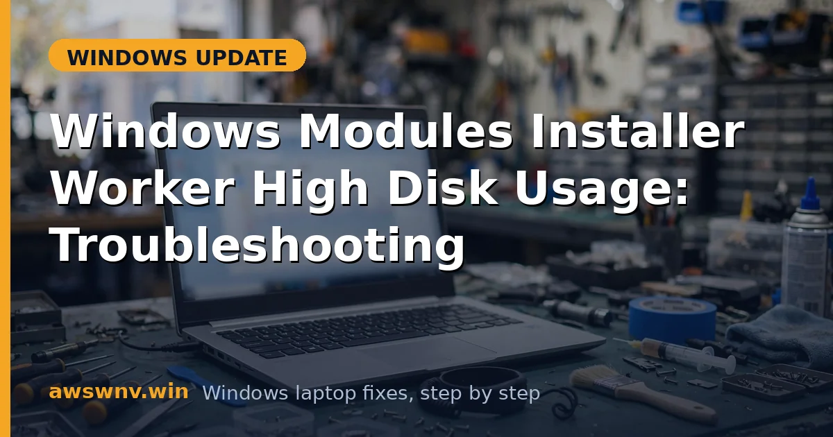 Windows Modules Installer Worker High Disk Usage: Troubleshooting