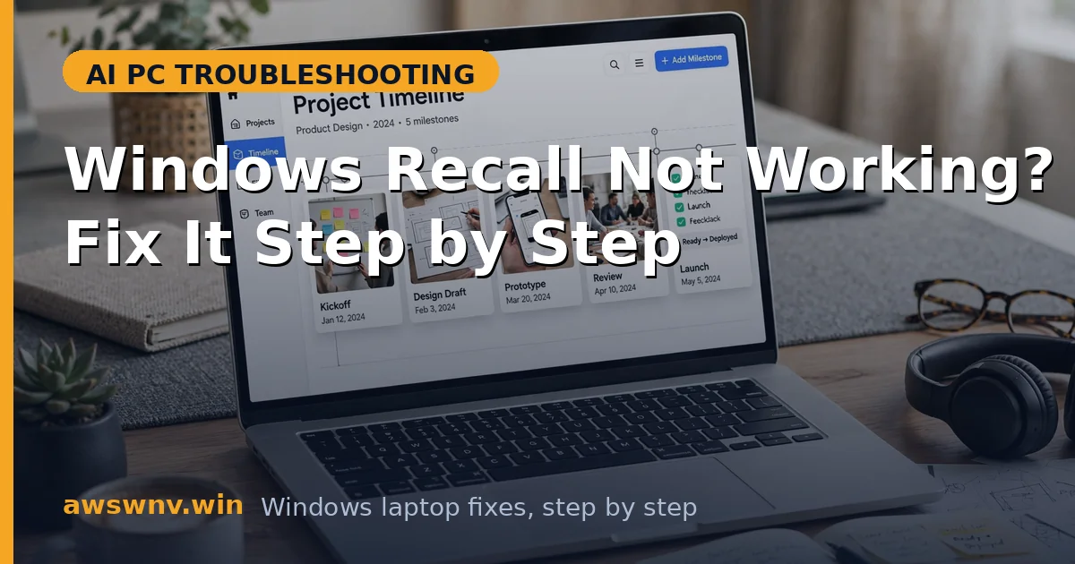 Windows Recall Not Working? Fix It Step by Step