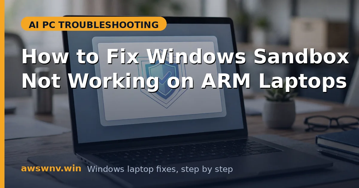How to Fix Windows Sandbox Not Working on ARM Laptops