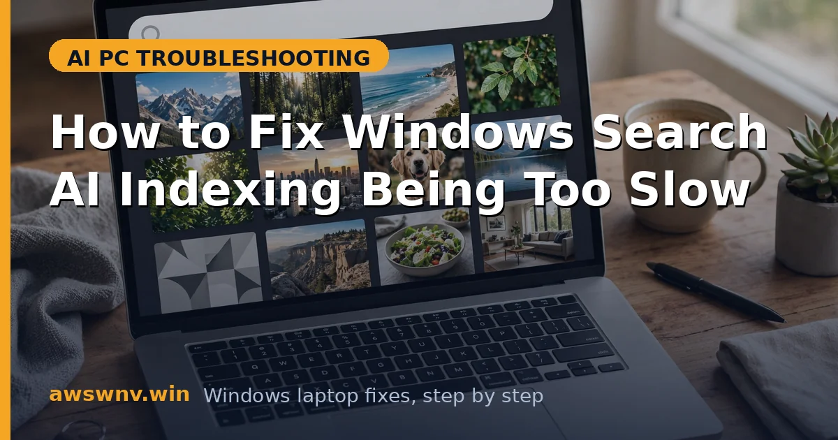 How to Fix Windows Search AI Indexing Being Too Slow