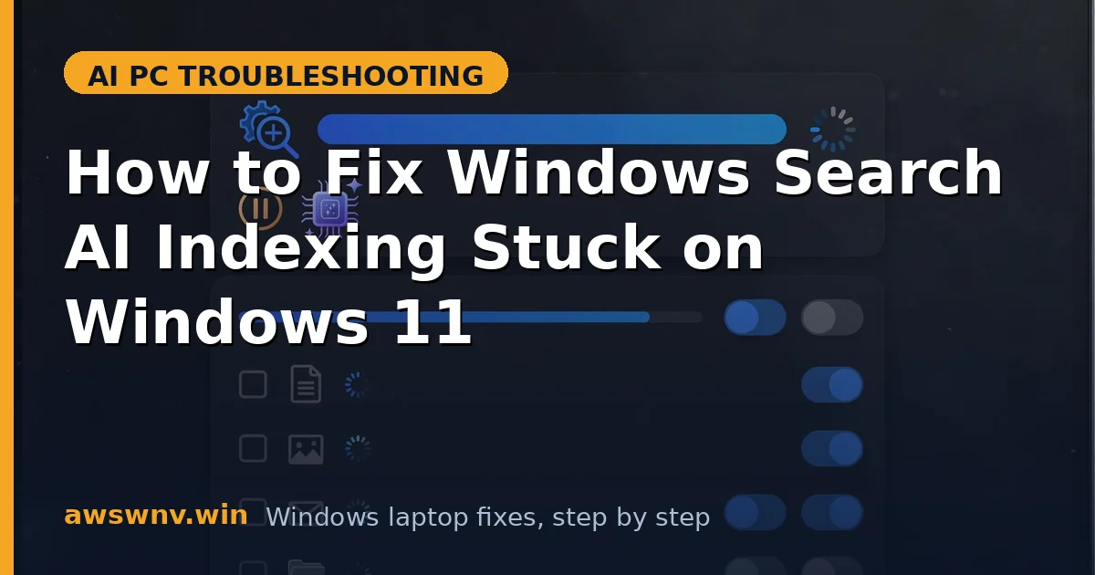 How to Fix Windows Search AI Indexing Stuck on Windows 11