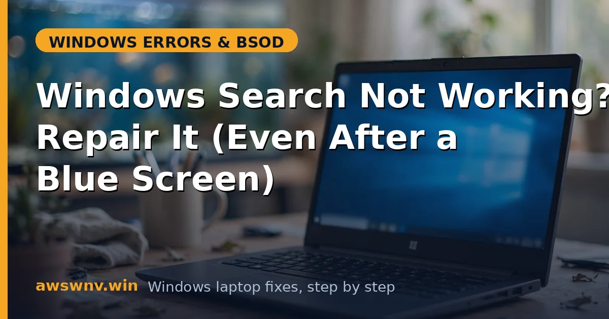 Windows Search Not Working? Repair It (Even After a Blue Screen)